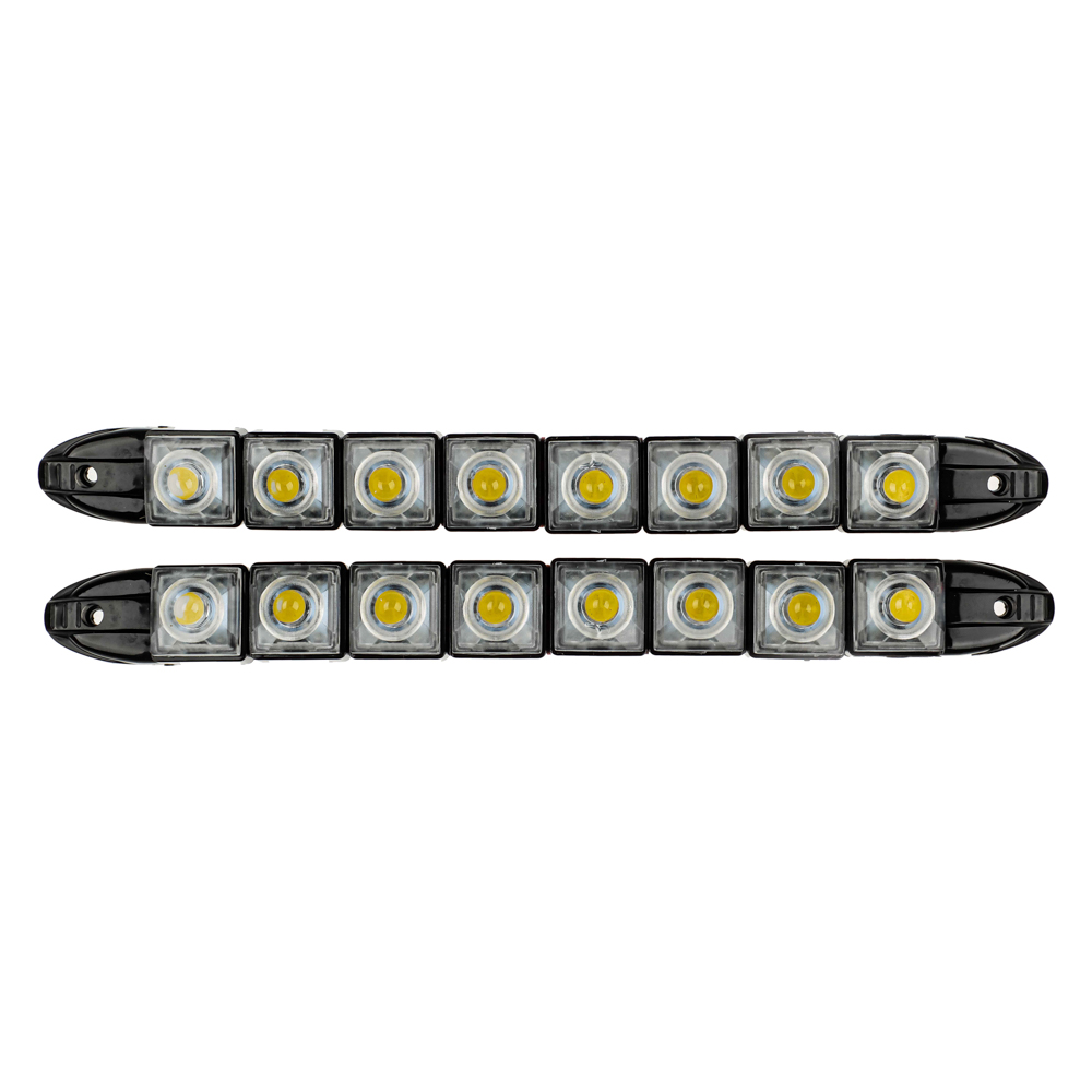 ЕРМАК Дневные ходовые огни, LED 8шт, гибкий пласт. корп., 220мм, 12V, белый, 2шт. — изображение 2